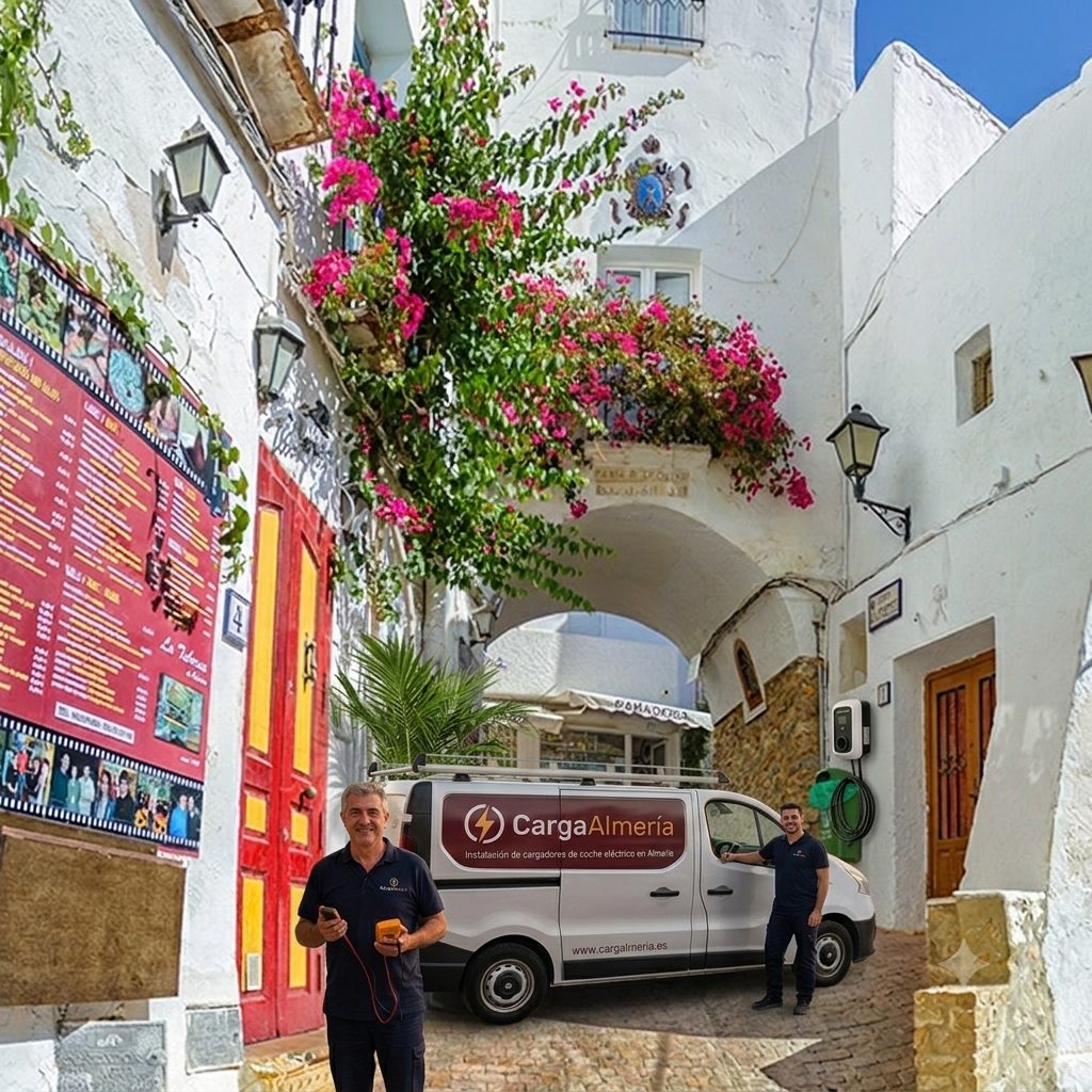 Vista de Mojácar, zona de cobertura de CargaAlmería